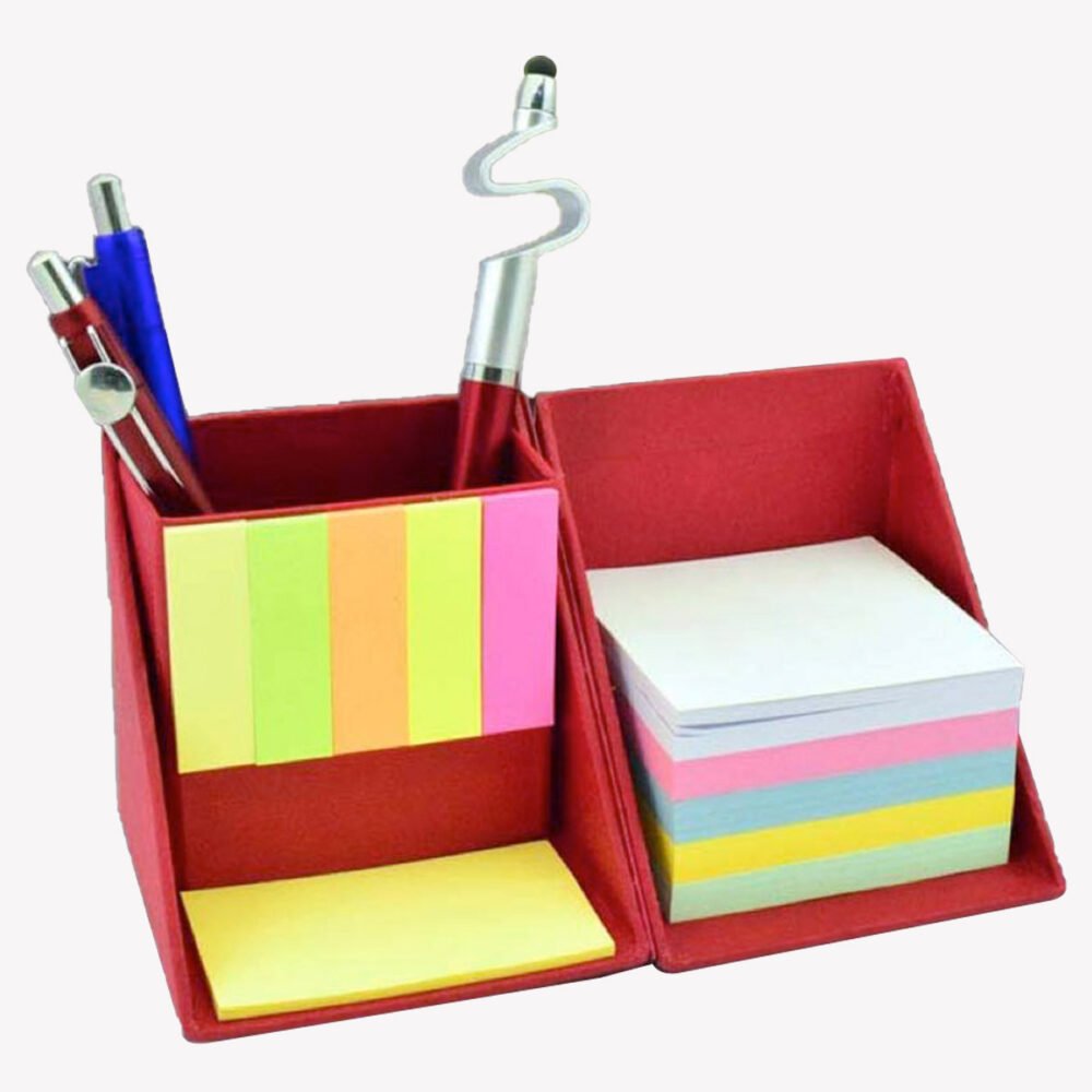 Colorful Folding Paper Cube With Memopad And Tumbler