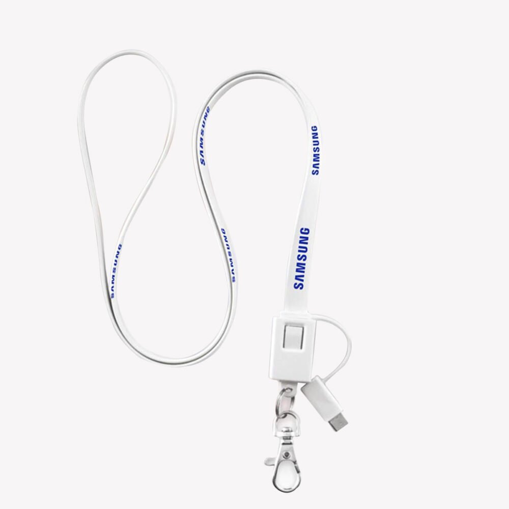 Lanyard Charging Cable With Lightning And Micro USB Port