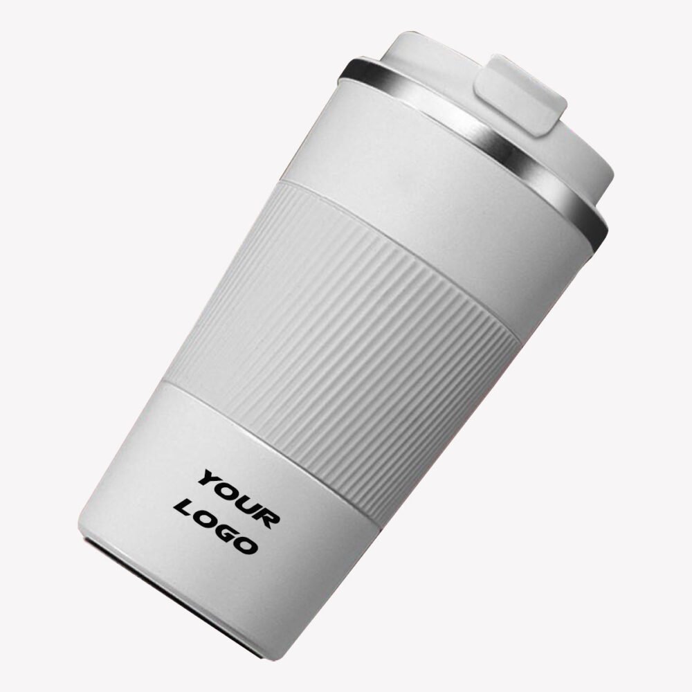 Stainless Steel Vacuum Coffee Mug With Silicon Grip