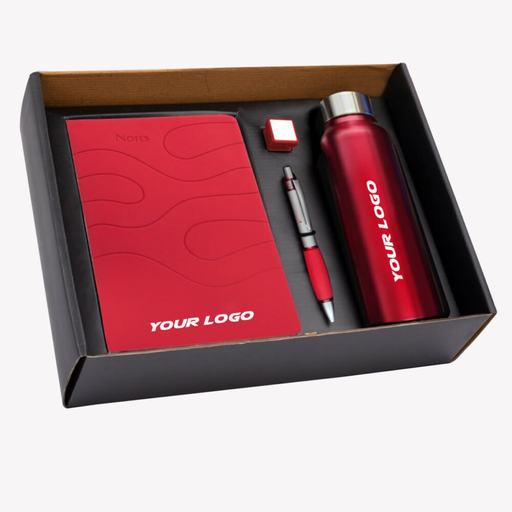 4 In 1 Set Gift Set with Steel Bottel & Notebook