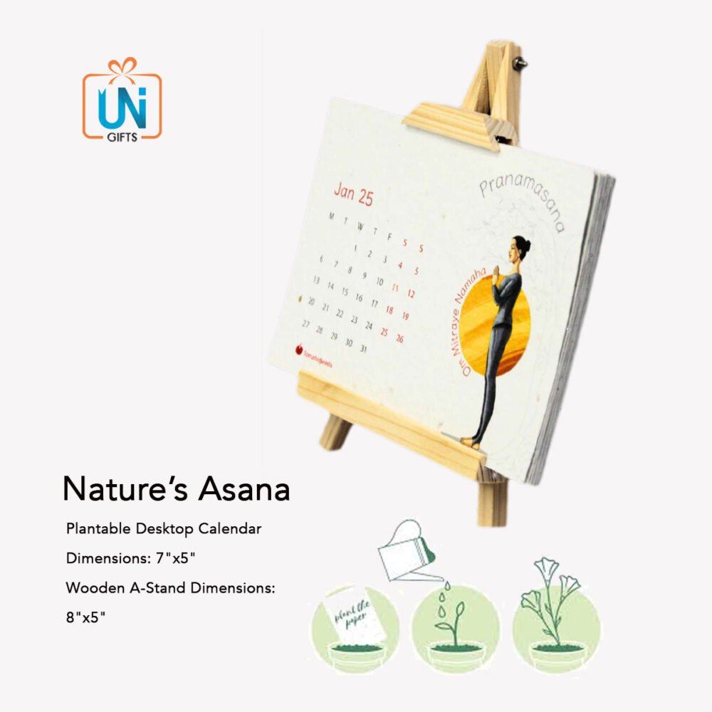 Plantable Desktop Calendar -Nature’s Asana