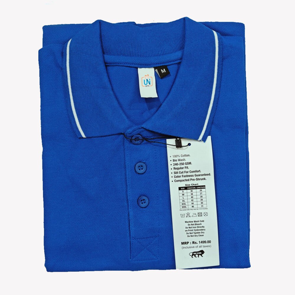 Tipping Polo T-Shirt, Blue Color