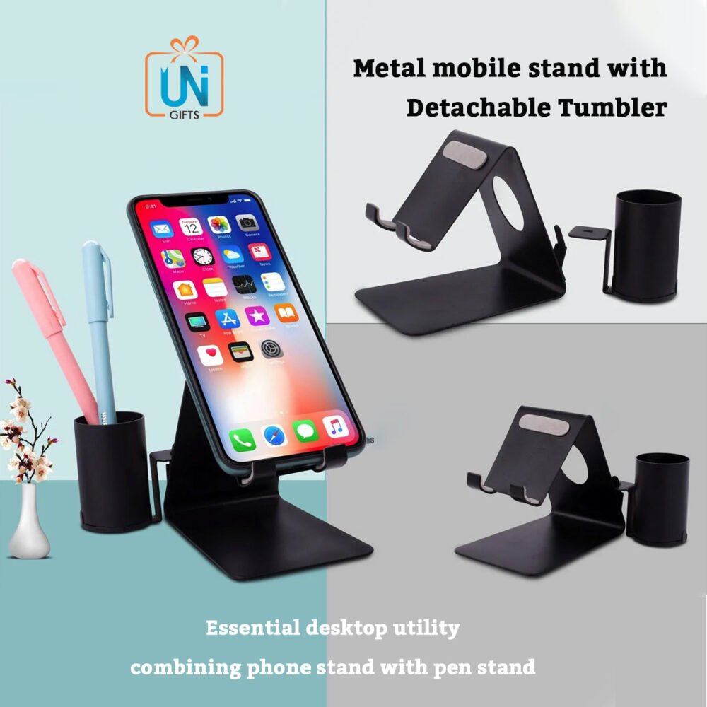 Metal mobile stand with Detachable Tumbler