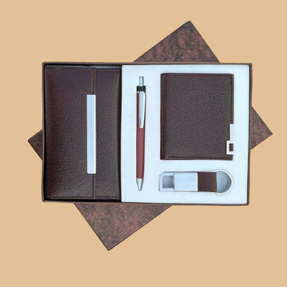 Premium 4 in 1 Leather Corporate Gift Set