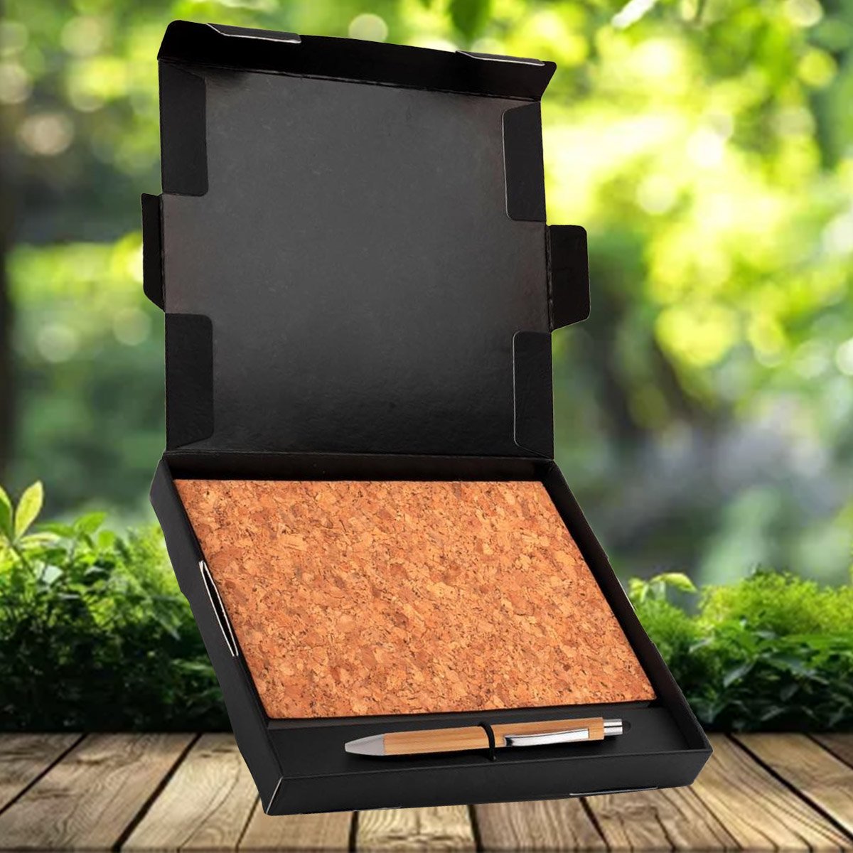 Cork Eco Friendly Notebook with Bamboo Stylus pen