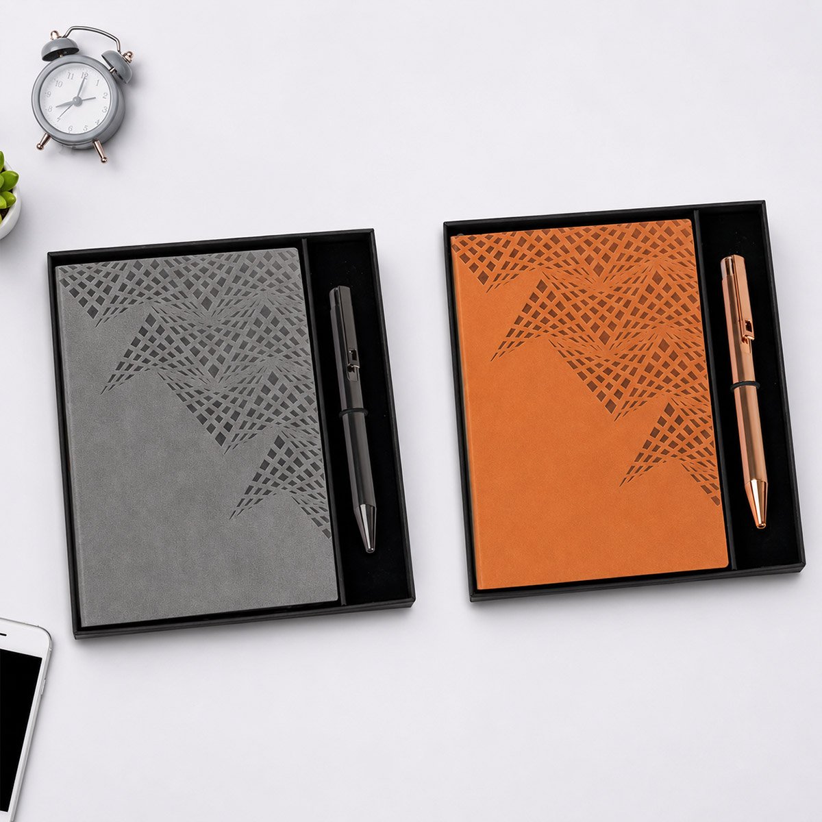 2 in 1 Corporate Gift Set: A5 Notebook with Luster Metal Pen in Gift Box