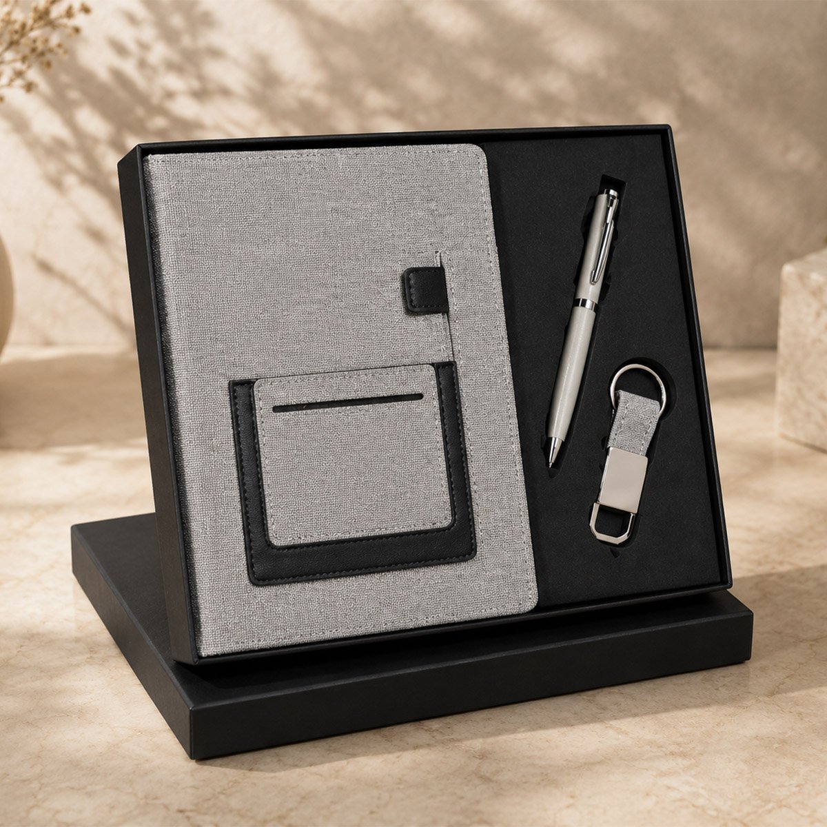 3-in-1 Event Gift Set with Notebook, Pen & Keychain