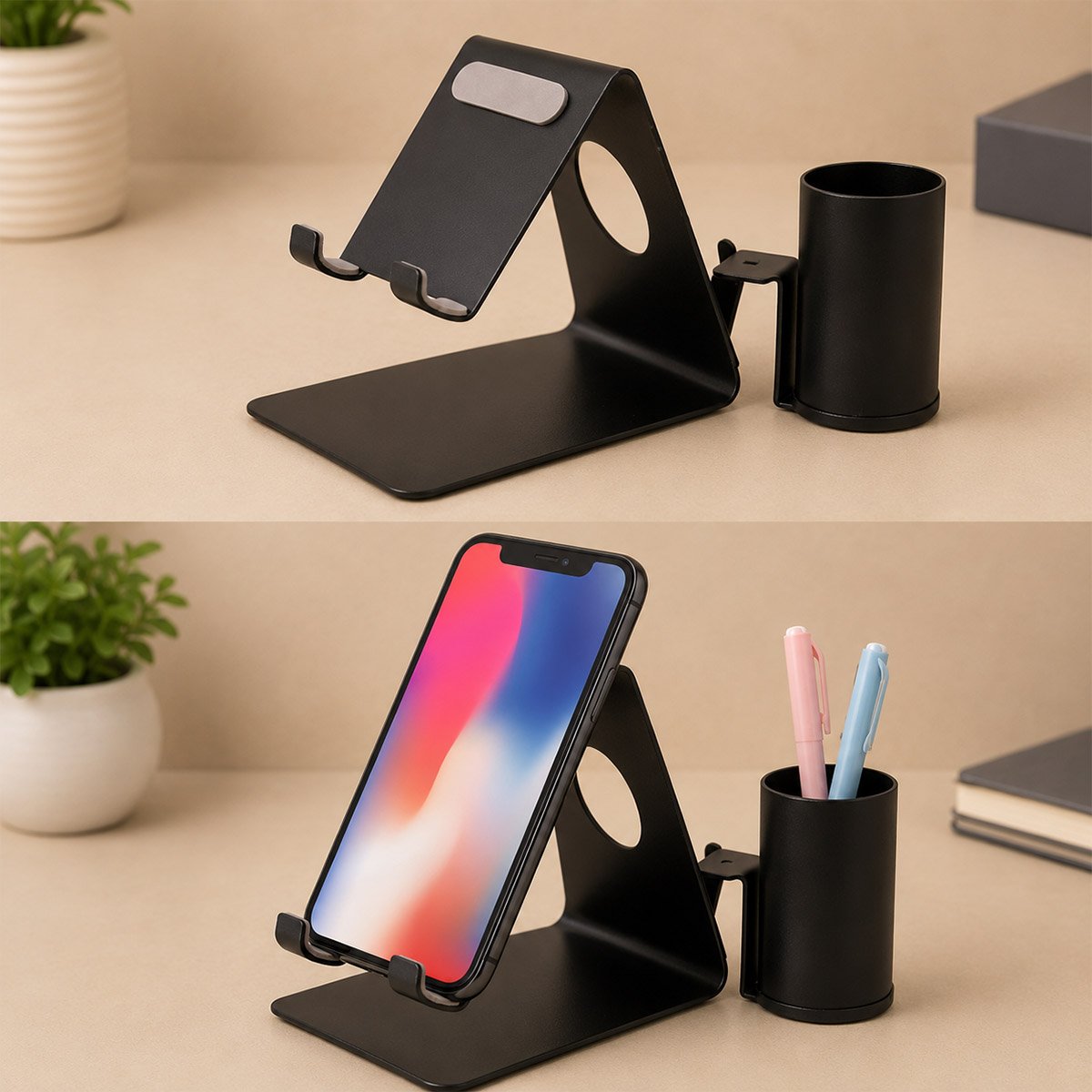 Metal mobile stand with Detachable Tumbler