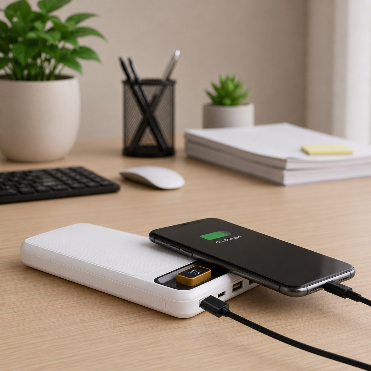PowerLink 10: 10,000 mAh Power Bank with Clear Display Area
